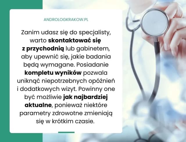 Jakie badania krwi przed wizytą u urologa, aby uniknąć nieprzyjemności